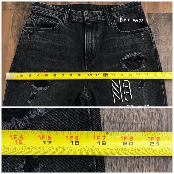 Denim X Alexander Wang Cult Straight Leg Jean No After Party Size 28 Made in USA - Picture 13 of 16